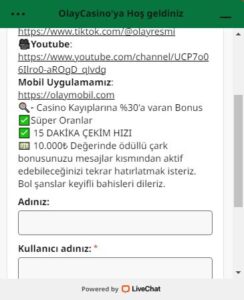 olaycasino canlı destek